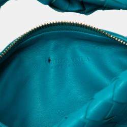 Pre Owned Bottega Veneta Blue Mini Nappa Intrecciato Jodie