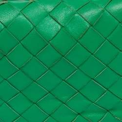 Pre Owned Bottega Veneta Jodie Green Intrecciato Leather Hobo