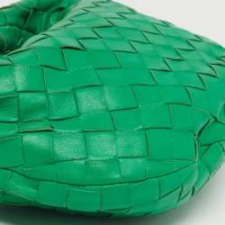 Pre Owned Bottega Veneta Jodie Green Intrecciato Leather Hobo