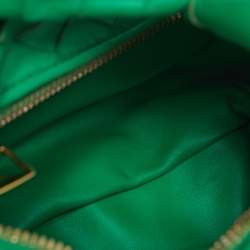 Pre Owned Bottega Veneta Jodie Green Intrecciato Leather Hobo