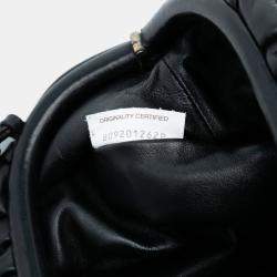 Pre Owned Bottega Veneta Black Lambskin The Mini Pouch Crossbody