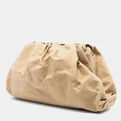 Pre Owned Bottega Veneta Brown Kraft Paper The Pouch