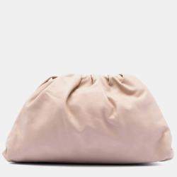 Pre Owned Bottega Veneta Brown Lambskin The Pouch