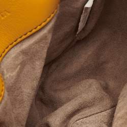 Pre Owned Bottega Veneta Nodini Mustard Yellow Intrecciato Leather Flap Crossbody Bag