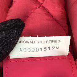 Pre Owned Bottega Veneta Pink Nylon Intrecciato Padded Tech Cassette Crossbody