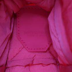 Pre Owned Bottega Veneta Pink Nylon Intrecciato Padded Tech Cassette Crossbody