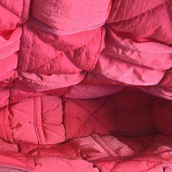 Pre Owned Bottega Veneta Pink Nylon Intrecciato Padded Tech Cassette Crossbody