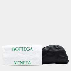 Pre Owned Bottega Veneta Black Lambskin The Pouch