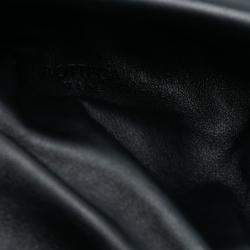 Pre Owned Bottega Veneta Black Lambskin The Pouch