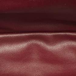 مملوكة مسبقًا Bottega Veneta Red Intrecciato Leather Flap Crossbody Bag