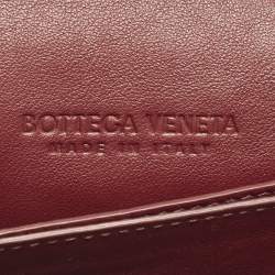 مملوكة مسبقًا Bottega Veneta Red Intrecciato Leather Flap Crossbody Bag