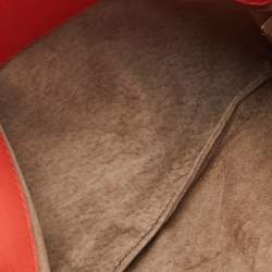 مملوكة مسبقًا Bottega Veneta Intrecciato Peach Orange Leather Flap Shoulder Bag