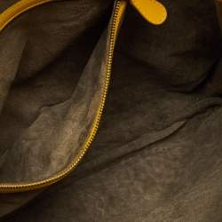 مملوك ة مسبقًا Bottega Veneta BV Nodini Yellow Intrecciato Leather Shoulder Bag