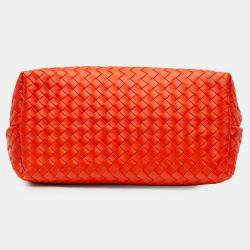 مملوكة مسبقًا Bottega Veneta Orange Large Lambskin Intrecciato Andiamo Satchel
