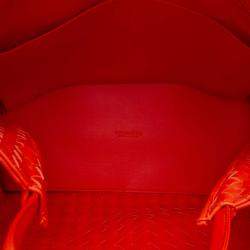 مملوكة مسبقًا Bottega Veneta Orange Large Lambskin Intrecciato Andiamo Satchel