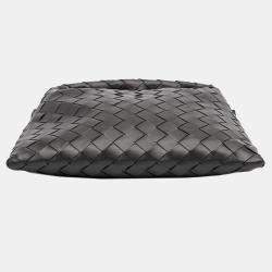 مملوكة مسبقًا Bottega Veneta Black Mini Calfskin Intrecciato Hop Satchel