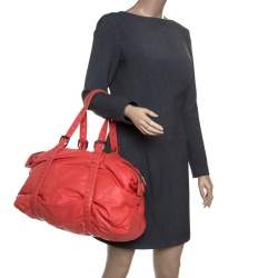 Pre Owned Bottega Veneta Magma Plume Leather Duffle Bag