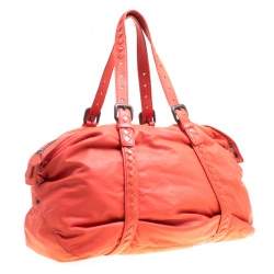 Pre Owned Bottega Veneta Magma Plume Leather Duffle Bag