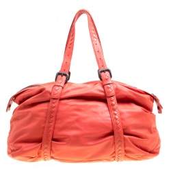 Pre Owned Bottega Veneta Magma Plume Leather Duffle Bag