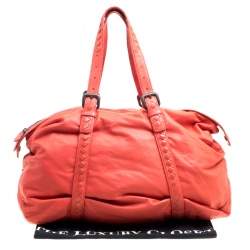 Pre Owned Bottega Veneta Magma Plume Leather Duffle Bag