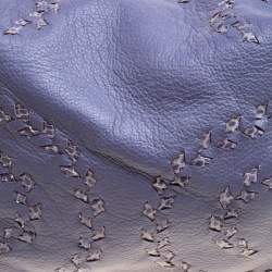 مملوكة مسبقًا Bottega Veneta Purple Leather Woven Snakeskin Limited Edition 033/300 Shoulder Bag