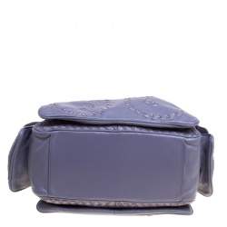 مملوكة مسبقًا Bottega Veneta Purple Leather Woven Snakeskin Limited Edition 033/300 Shoulder Bag