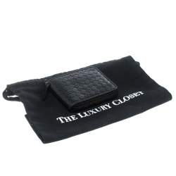 مملوكة مسبقًا Bottega Veneta Black Intrecciato Leather Zip Around Wallet