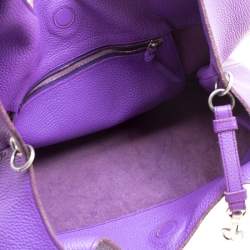 مملوكة مسبقًا Bottega Veneta Purple Leather Hobo
