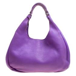مملوكة مسبقًا Bottega Veneta Purple Leather Hobo