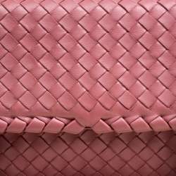 Bottega Veneta Pink Intrecciato Leather Olimpia Shoulder Bag