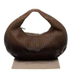 Pre Owned Bottega Veneta Ombre Intrecciato Leather Large Veneta Hobo