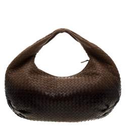 Pre Owned Bottega Veneta Ombre Intrecciato Leather Large Veneta Hobo