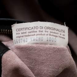 Pre Owned Bottega Veneta Black Intrecciato Leather Satchel