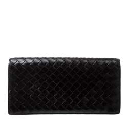 مملوكة مسبقًا محفظة بوتيغا فينيتا كونتيننتال جلد انترشياتو بنية