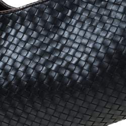 مملوكة مسبقًا  حقيبة هوبو بوتيغا فينيتا جلد نابا مجدول وثعبان فينيتا بني / خضراء داكنة