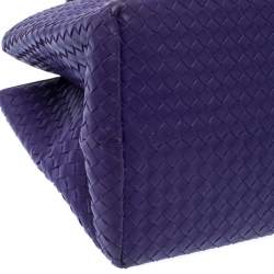 مملوكة مسبقًا حقيبة يد بوتيغا فينيتا جلد انترشياتو بنفسجية