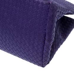 مملوكة مسبقًا حقيبة يد بوتيغا فينيتا جلد انترشياتو بنفسجية