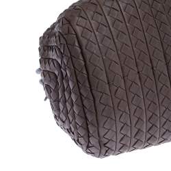 Pre Owned Bottega Veneta Brown Intrecciato Leather Satchel