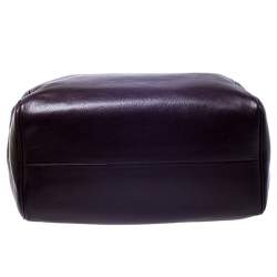 Pre Owned Bottega Veneta Purple Leather Madras Heritage Brera Duffle Bag