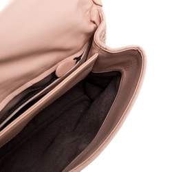 Pre Owned Bottega Veneta Blush Pink Intrecciato Leather Olimpia Shoulder Bag