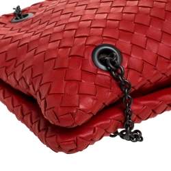 Pre Owned حقيبة كتف بوتيغا فينيتا ديو جلد نابا أنترشياتو حمراء