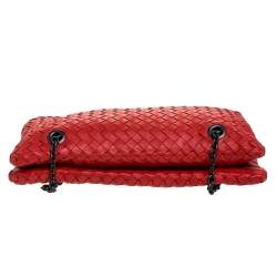Pre Owned حقيبة كتف بوتيغا فينيتا ديو جلد نابا أنترشياتو حمراء