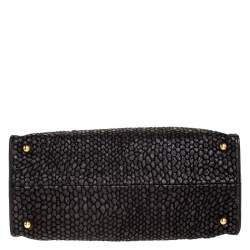 مملوكة مسبقًا حقيبة بوتيغا فينيتا جلد أنترشياتو بني داكن حياكة مزينة وإطار