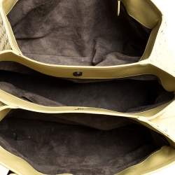 Pre Owned Bottega Veneta Yellow Leather Medium Roma Tote