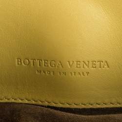 Pre Owned Bottega Veneta Yellow Leather Medium Roma Tote