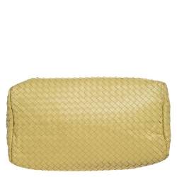 Pre Owned Bottega Veneta Yellow Leather Medium Roma Tote