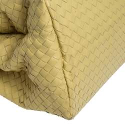 Pre Owned Bottega Veneta Yellow Leather Medium Roma Tote
