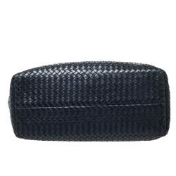 Pre Owned  Bottega Veneta Black Intrecciato Leather Medium Cabat Tote