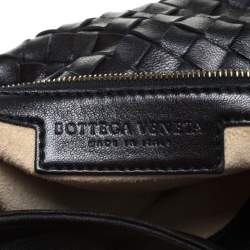 Pre Owned Bottega Veneta Nero Intrecciato Leather Small Loop Bag