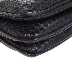 Pre Owned Bottega Veneta Nero Intrecciato Leather Small Loop Bag